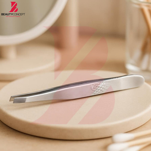 Pinzas para Cejas de Acero Inoxidable con Punta Inclinada, Producto de Moda, Más Vendidas, Personalizables, Equipos para Salón de Belleza - Product Image 6