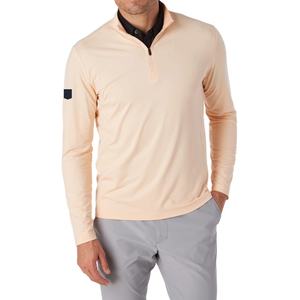 Mens Plain Stand Collar Half Zip Long Sleeve Top Wholesale Custom Logo Athletic Wear Top Mens Regular Fit Long Sleeve Top - Product Image 4