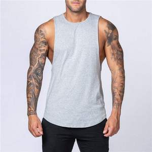 Débardeur de sport sans manches pour homme avec logo personnalisé, en coton tricoté respirant, pour la musculation et les entraînements décontractés - Product Image 1