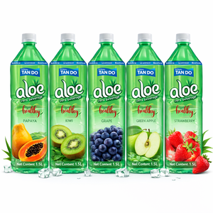 Bebida de Aloe Vera de 1.5L, Marca Privada, Papaya, Kiwi, Uva, Manzana Verde, Fresa, Fabricante y Proveedor de Bebidas OEM - Product Image 1