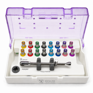 Kit de Destornilladores Protésicos para Implantes Dentales, 16 Destornilladores Codificados por Color con Adaptador de Trinquete de Torque y Estuche de Almacenamiento - Product Image 3