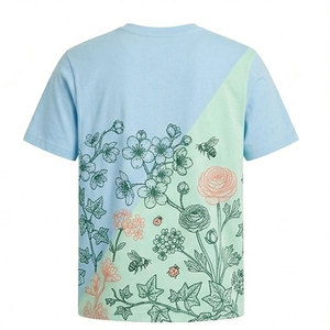 T-shirt à manches courtes pour homme, imprimé floral, col rond, coupe classique, coton, style décontracté, couleur fraîche, faible MOQ - Product Image 6