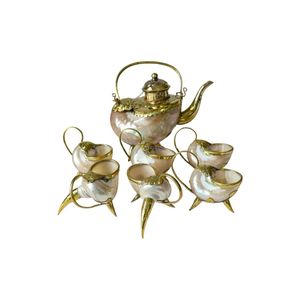 VIETNAM LUXURY MOTHER OF PEARL SHELL <b>TEAPOT</b> AND CUP IN TRADITIONAL STYLE CLASSIC SEASHELL TEA <b>SET</b> HOT SALE 2026 - Product Image 5