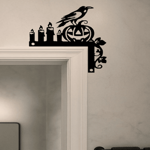 CIFbuy Decorazione da parete con silhouette gotica a forma di calderone di strega in metallo resistente per Halloween, da appendere alla porta, per interni ed esterni, decorazione natalizia - Product Image 5