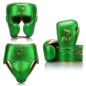 Ensemble de sparring en cuir véritable marron doré, sur mesure, personnalisé, équipement d'entraînement confortable, gants de boxe OEM Super Lace - Product Image 3
