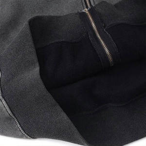 Men's <b>Navy</b> Blue Hooded Pullover <b>Sweatshirt</b> Oversized Long Solid Color Pocket Design Casual Wear Autumn Season 100% Cotton - Product Image 5
