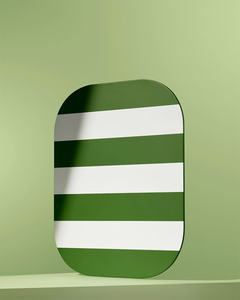 Salvamanteles redondo moderno de MDF lacado con rayas, diseñado para espacios de comedor contemporáneos, colecciones de vajilla de marca privada. - Product Image 1