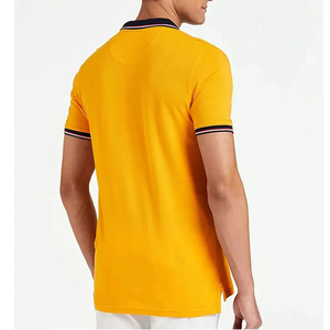 เสื้อกอล์ฟผู้ชายผ้าโพลีเอสเตอร์ถัก ระบายอากาศได้ดี เป็นมิตรกับสิ่งแวดล้อม พิมพ์ลาย ไม่หดตัว สไตล์ลำลอง แฟชั่น - Product Image 4