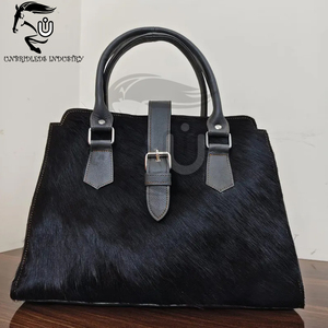 Bolso Tote de Cuero Vacuno Negro Hecho a Mano con Asas de Cuero Genuino Gris Oscuro para Todas las Temporadas - Product Image 3
