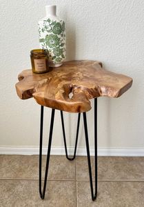 Rustic <b>Epoxy</b> Log <b>Table</b> Live Edge <b>Epoxy</b> Log Side <b>Table</b> Natural Wood Log Accent <b>Table</b> <b>Epoxy</b> <b>Resin</b> Log End <b>Table</b> Handmade Wood Log - Product Image 5