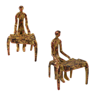 Decoración para el Hogar, Estatua Navideña, Escultura Humana, Accesorios para Mesa, Adornos para el Hogar, Hechos en Uttar Pradesh, Metal/Madera, Ecológicos - Product Image 6