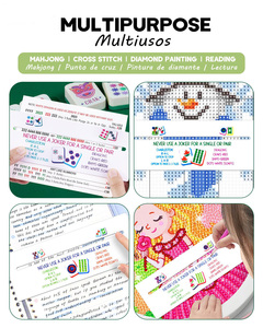 4 unidades de Marcadores de Líneas de PVC Modernos para Mahjong, Accesorios para Mahjong, Regalos, Superposiciones para Lectura Guiada para TDAH y Dislexia - Product Image 6