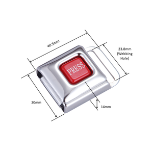 Hebilla de Seguridad con Detalle de Correa de Moda, Conector para Llaves, 25 mm, Botón de Presión, Resistencia a la Tensión de 500 kg, Acero que Cumple con la Norma CP65 - Product Image 2