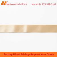Ruban satiné simple face or pâle champagne 12 mm, vente directe usine, 10 rouleaux x 8 mètres, pour cadeaux de vin, boîtes cadeaux de mariage, vente en gros