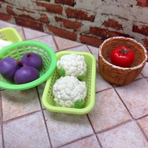 1:12 Miniature Dollhouse Accessories <b>Plastic</b> and Resin Simulation Mini Cauliflower <b>Kitchen</b> Scene Model Ornaments - Product Image 6