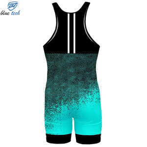 Combinaison de lutte pour hommes de haute qualité, design personnalisé, séchage rapide, respirante, logo sur le devant, tissu extensible léger, uniforme sportif - Product Image 4