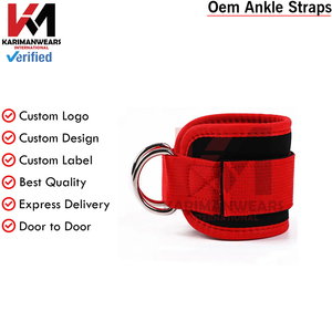Breathable Ankle Strap Gym Cable Attachment Leg Workout Glute Training Custom Design - Product Image 5