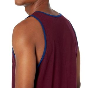 <b>Men</b> Burgundy Gym <b>Vest</b> Muscle Tank Top Sleeveless Shirt Deep Cut <b>Stringer</b> Style Bodybuilding Gear Fitness Workout Tee - Product Image 3