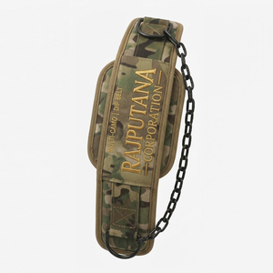 Weightlifting Dip Belts With Steel Chain Nylon Gym Trainer Camo Dip Belt Pull Up Powerlifting Camouflage Dip Belts Unisex - Product Image 5