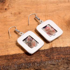 มาริโพไซต์ต่างหูพลอยเงินแท้ 925 สไตล์วินเทจเครื่องประดับทำด้วยมือของขวัญสำหรับผู้หญิงสาวๆ - Product Image 5