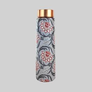 ชุดขวดน้ำทองแดงรักษ์โลก ลายดอกไม้ พกพาสะดวก พร้อมฝาปิด สำหรับใช้ในบ้าน - Product Image 3