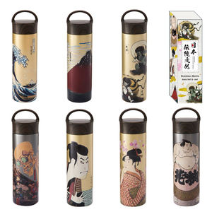 400ml <b>Stainless</b> <b>Steel</b> Japanese Traditional Culture Asian Zen Style Vacuum Flask Thermos Mug 6-12 Hours Thermal Insulation - Product Image 1
