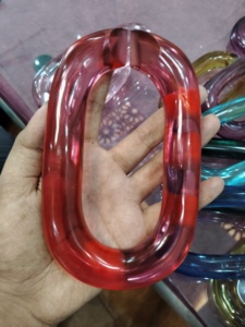 Eco-Friendly Hand-painted Love Theme <b>Large</b> Vintage Style Colour Mixture Big Chunky Long Resin Link Chain Wall <b>Art</b> - Product Image 1