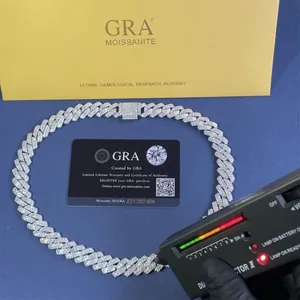 Colgante personalizado con letras y nombre, estilo hip hop, en plata de ley 925 con diamantes de moissanita VVS, regalo personalizado para hombre. - Product Image 5