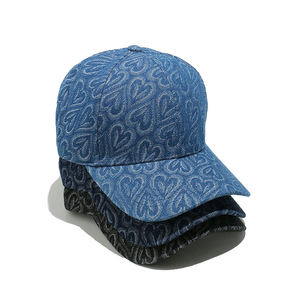 Casquette de baseball unisexe à motif cœur, bleu foncé, en coton gaufré, chapeau décontracté pour le printemps et l'été, adulte - Product Image 6
