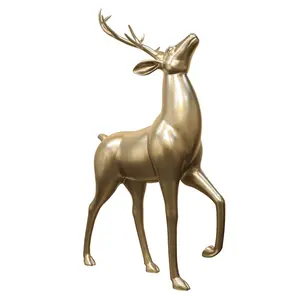 Estatua de Animal de Aluminio Chapada en Oro Hecha a Mano por Diseñador, Figura Elegante Moderna de Estilo Antiguo Pulido para Decoración del Hogar - Product Image 1