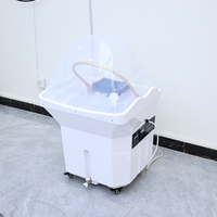 Bassin de lavage portable avec réservoir d'eau, massage capillaire, circulation d'eau, stockage d'eau 60L, pour thérapie capillaire, lavabo de chaise de shampoing