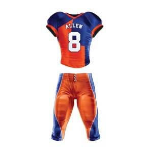 Uniforme de fútbol americano personalizado al por mayor, ropa deportiva de la mejor calidad, transpirable, estampado, 100% poliéster, conjuntos unisex para adultos con estilo - Product Image 4