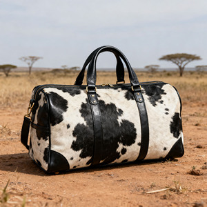 Sac de voyage de luxe en cuir véritable avec fermeture éclair, léger et grande capacité - Exportateur direct d'usine LHODB-0001B - Product Image 6