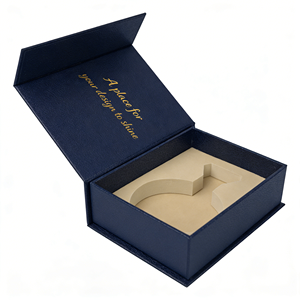 Caja de Regalo Rígida Magnética de Cartulina Negra de Lujo con Materiales Reciclados, Grabado en Relieve y Recubrimiento UV, Hecha en Vietnam - Product Image 1