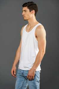 เสื้อกล้ามกีฬาผ้าฝ้ายถัก 100% ระบายอากาศได้ดี รับผลิตแบบ OEM ODM สำหรับผู้ชาย - Product Image 2