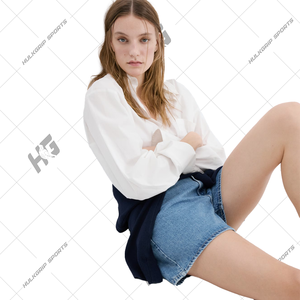 Shorts de Mezclilla al por Mayor, Shorts Casuales de Algodón, Shorts de Mezclilla con Logotipo Personalizado, Proveedor de Shorts de Mezclilla de Alta Calidad, Shorts de Mezclilla Rotos para Mujer - Product Image 3