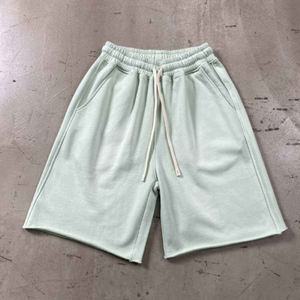 Shorts décontractés en molleton 100 % coton de haute qualité, respirants, séchage rapide, effet délavé soleil vintage, en French Terry, délavage acide, pour homme - Product Image 2