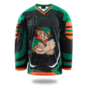Vente en gros Chemise de ligue de hockey sur glace personnalisée Maillot de hockey sur glace pour hommes jeunes Maillot d'entraînement de compétition - Product Image 1