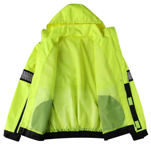 Hi Vis Construction Jacket Customizable Logo Workwear Safety Reflective Stars Made Cotton Nylon - Product Image 6