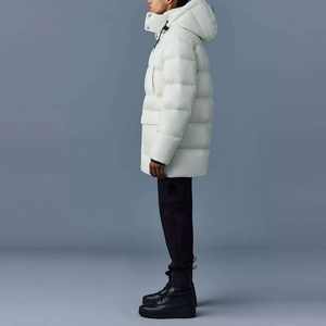 Manteau d'hiver pour femme de haute qualité, imperméable, parka courte tendance, veste décontractée, vêtement d'extérieur à capuche, col à revers, grande taille, chaud pour l'hiver - Product Image 3