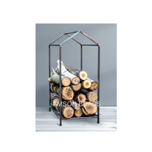 Hut Style Metal Iron <b>Log</b> <b>Holder</b> Easy Carrying metal Iron <b>Log</b> <b>Holder</b> for Household Sundries - Product Image 1