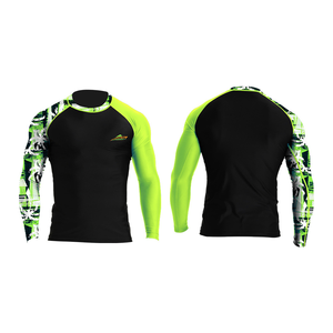 Custom Sublimation <b>Printed</b> UV Protection Compression Shirts <b>Surfing</b> Bjj MMA Spandex Rash Guard Adult Kids Jiu Jitsu Rashguard - Product Image 2