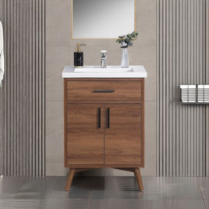 Muebles JY Vietnam, Gabinetes de Baño con Espejo Independientes de Estilo Europeo Personalizados, Estructura de MDF, Lavabo de Cerámica, Ecológicos - Product Image 5