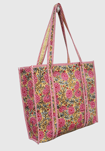 Sac fourre-tout en coton brodé floral, style bohème, ouvert en dessus, sac de shopping pour femmes, utilisable toute l'année - Product Image 4