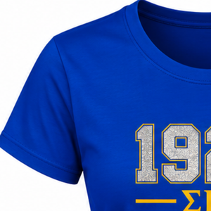 T-shirt personnalisé Sigma Gamma Rho pour femmes, imprimé lettres de sororité grecque, en coton, manches courtes, col rond, décontracté, vente en gros - Product Image 6