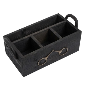Soporte de Cubiertos y Cucharas de Mesa, Tipo Soporte Vertical, Hecho a Mano, de Madera con Recubrimiento Negro, Duradero, para Uso en el Hogar y la Cocina - Product Image 2