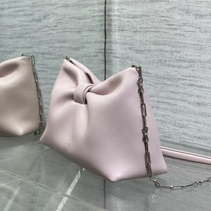 Bolsos de mensajero de cuero de nuevo diseño para primavera/verano 2026, mini bolsos de mano de moda con lazo, bolsos tote hobo con cadena. - Product Image 1