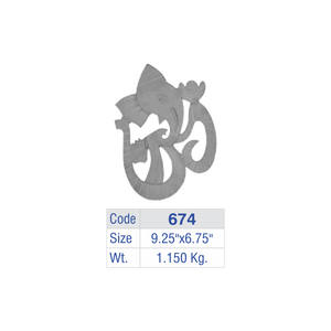 Om Ganesha Aluminum Balcony Railing Panel Cast <b>Iron</b> Vinayaka Aum Fence Insert Luxury Villa Guardrail Religious Ganesh Emblem - Product Image 6