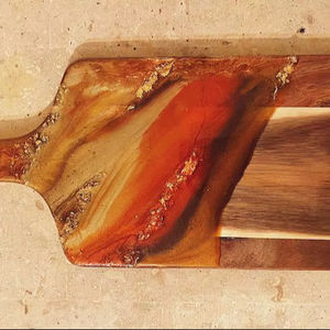 Planche à découper en résine dorée brûlée - Non toxique et compatible lave-vaisselle - Product Image 1