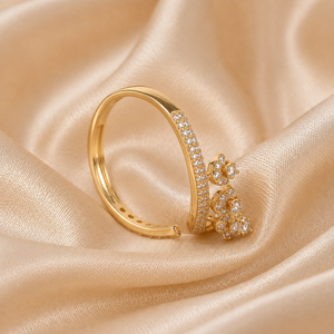 แหวนหมั้นเพชรแล็บโกรว์ทรงเถาวัลย์ทองคำ 18K |   ลายดอกไม้ทรงกลม |   เครื่องประดับงานแต่งงานที่ได้รับแรงบันดาลใจจากธรรมชาติ ของขวัญสำหรับผู้หญิง - Product Image 4